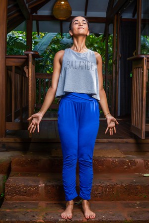 Grey Steady Balance Crop from chaYkra