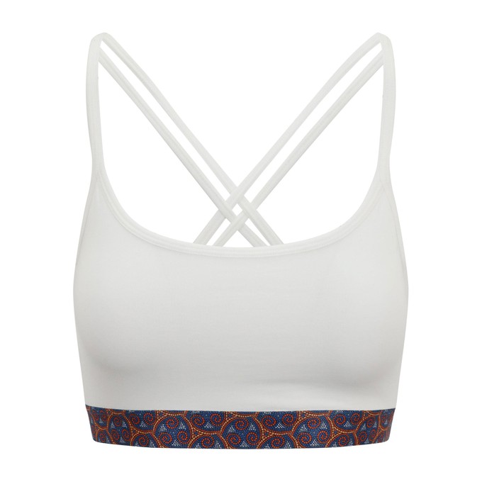 White Warm Chakra Yoga Bra from chaYkra