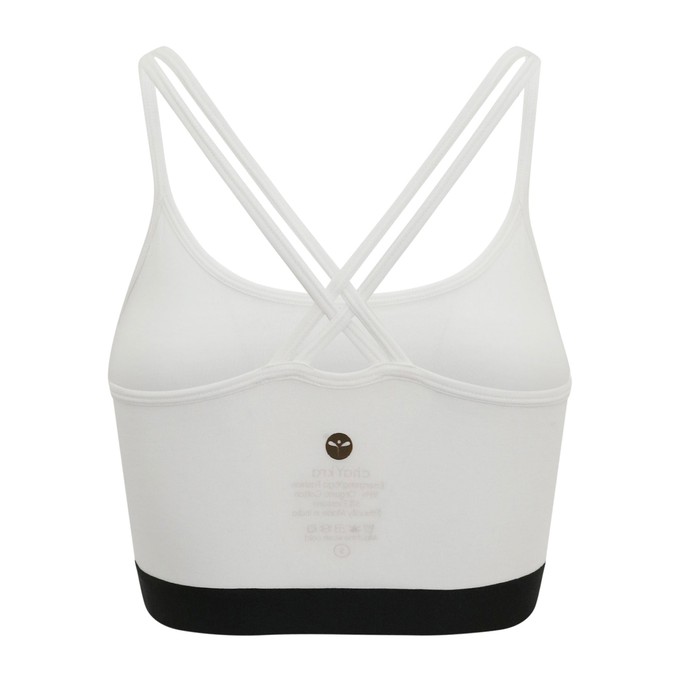 White Chess Board Yoga Bra from chaYkra