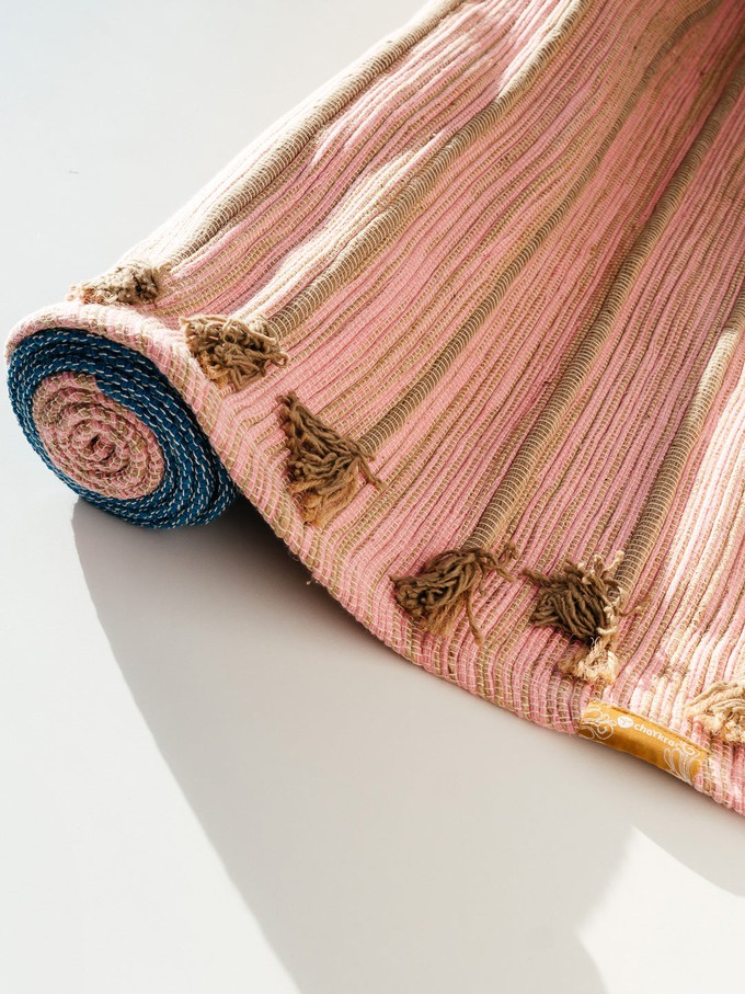 Eco Travel Yoga Mat (Light Pink & Blue) - Bestseller! from chaYkra