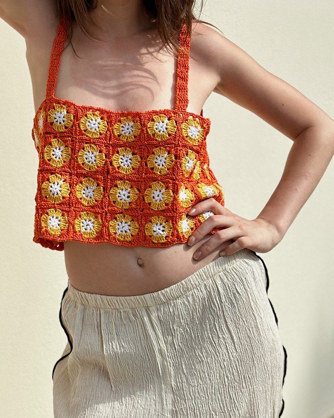 Sun and Chill Orange Crochet Top from Chillax