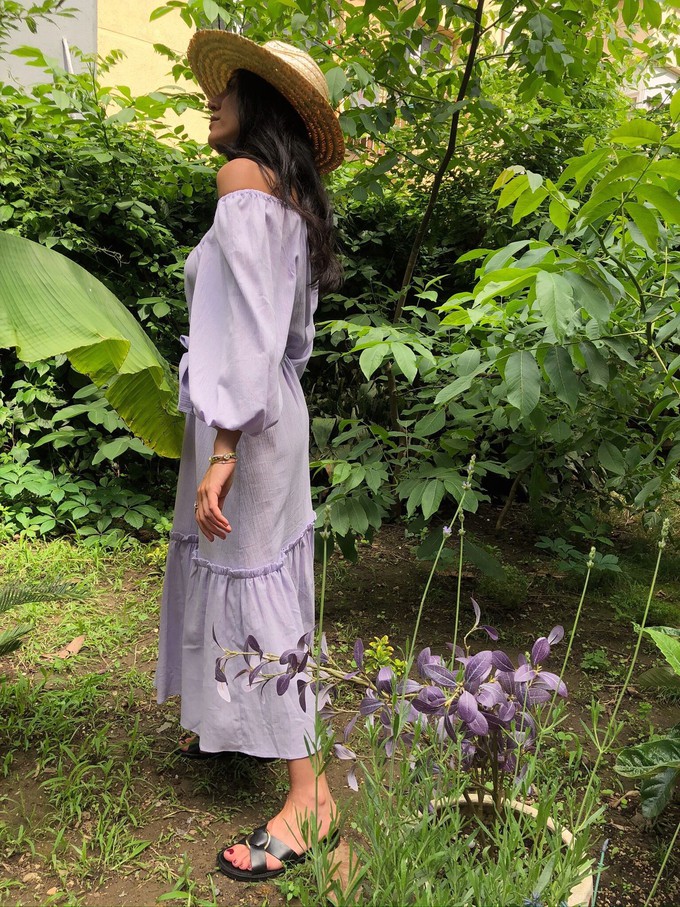 Alice Lilac Cotton Maxi Dress from Chillax