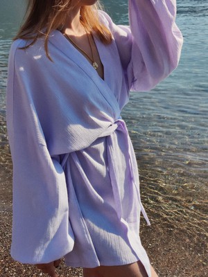 Alice Lilac Crinkle Gauze Kimono from Chillax