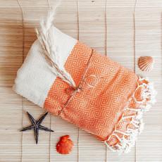 Relax Orange Turkish Towel via Chillax