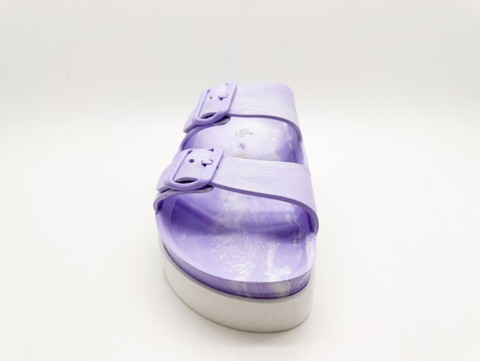 thies 1856 ® Ecofoam Plateau Sandal Two-Tone vegan white lavender (W) from COILEX