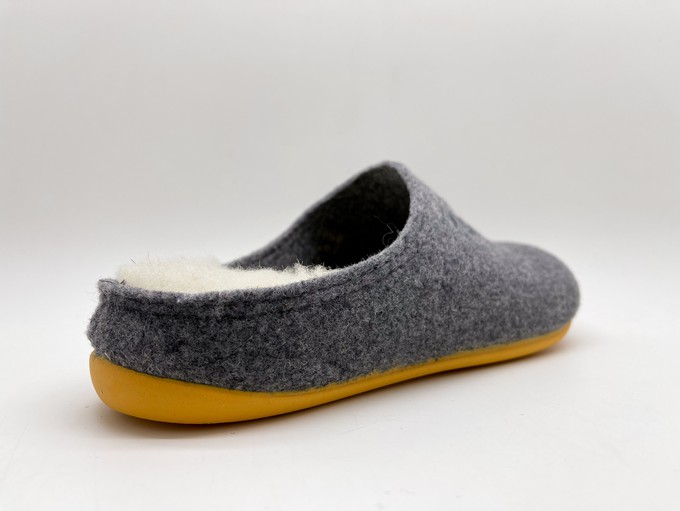 thies 1856 ® Recycled Wool Slippers grey yellow (W) from COILEX