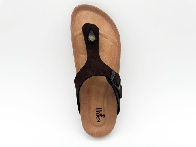 thies 1856 ® Eco Bio Thong Sandal vegan dark brown from COILEX