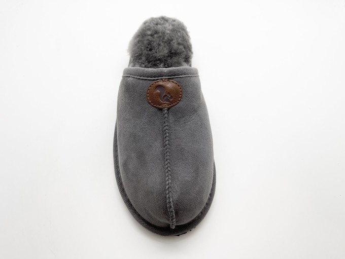 thies 1856 ® Sheepskin Grumpy Dad Slipper dark grey from COILEX