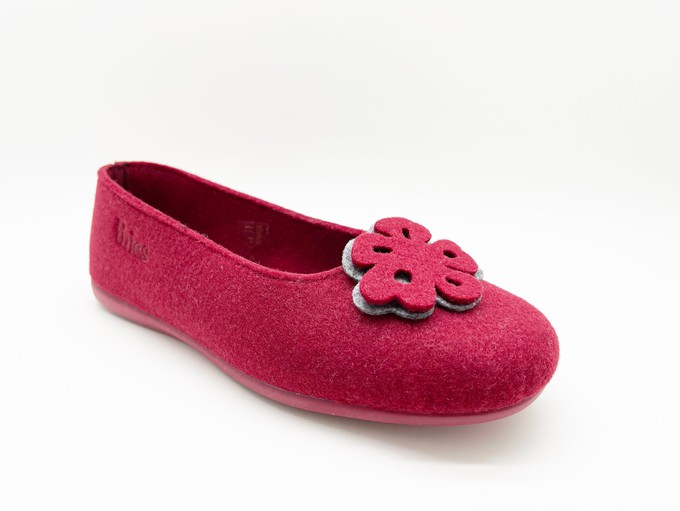 thies 1856 ® Recycled PET Ballerina vegan bordeaux (W/X) from COILEX