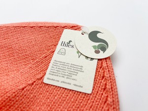 thies vegan Organic Beanie salmon from COILEX