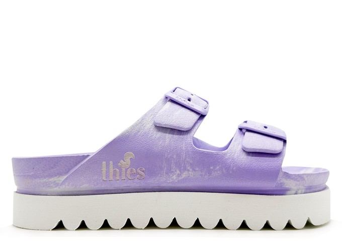 thies 1856 ® Ecofoam Plateau Sandal Two-Tone vegan white lavender (W) from COILEX