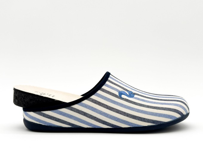 thies 1856 ® Eco Pyjama Slipper blue stripe (W/X) from COILEX