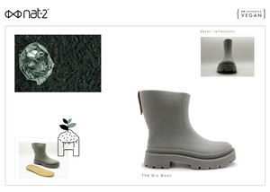 nat-2™ Bio Boot grey green vegan (W) | 100% waterproof biodegradable rainboots from COILEX