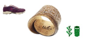 thies ® Eco Squirrel Runner algae cork vegan antique rose from COILEX