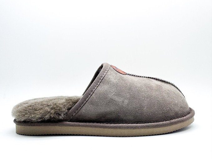 thies 1856 ® Sheepskin Grumpy Dad Slipper elephant grey from COILEX