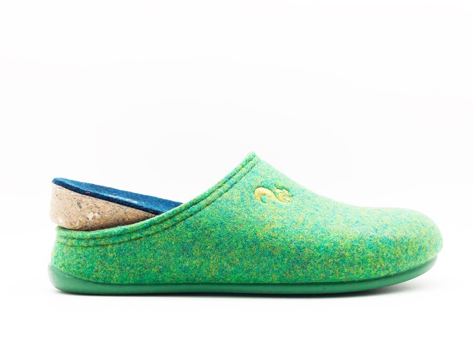 thies 1856 ® Recycled PET Slipper vegan verde green from COILEX