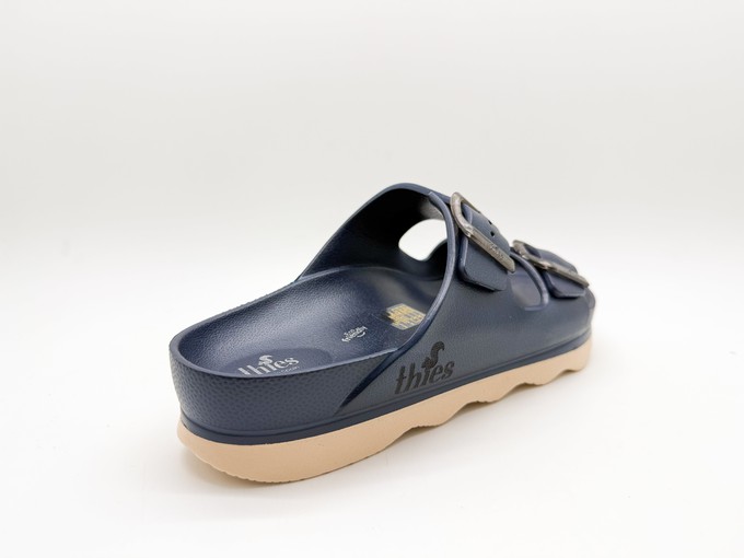 thies 1856 ® Ecofoam Double Sandal vegan midnight blue beige from COILEX
