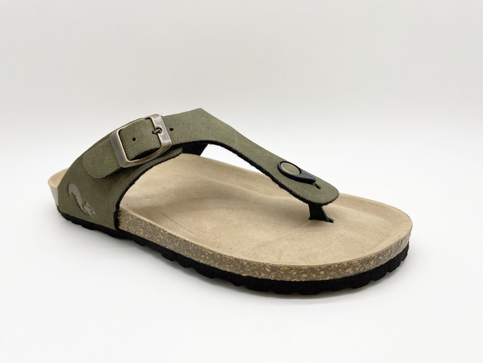 thies 1856 ® Eco Bio Thong Sandal vegan khaki (W/M/X) from COILEX