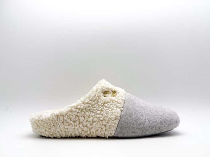 thies 1856 ® Organic Teddy Mix Slipper grey from COILEX