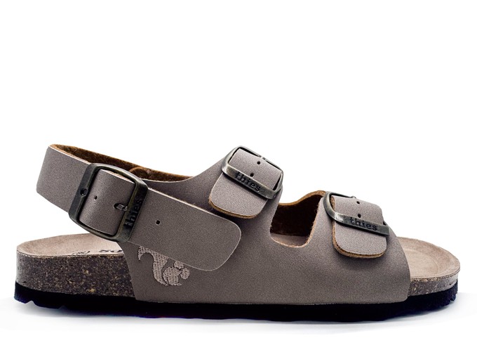 thies 1856 ® Eco Bio Backstrap Sandal vegan elephant grey from COILEX