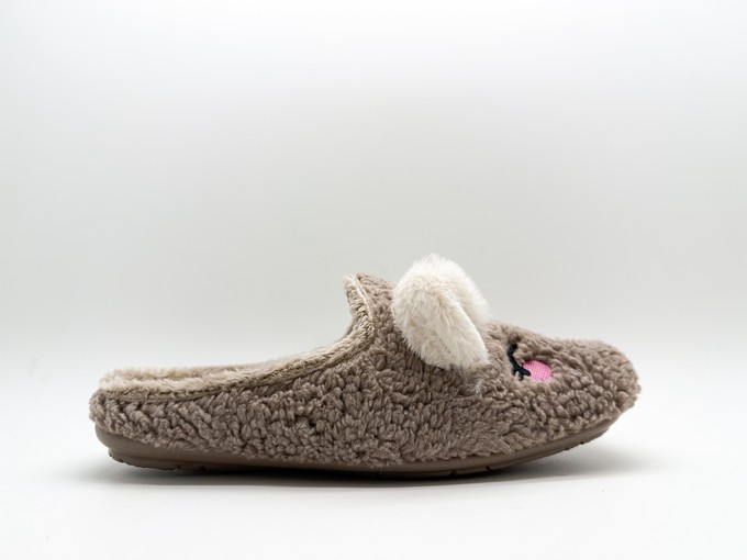 thies 1856 ® Organic Rabbit Slipper vegan taupe from COILEX