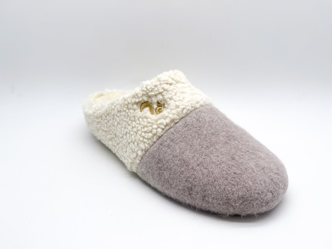 thies 1856 ® Organic Teddy Mix Slipper taupe from COILEX