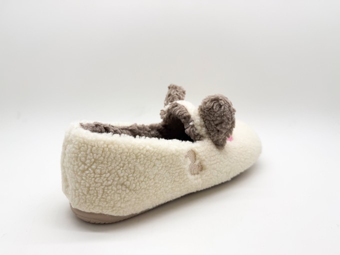 thies 1856 ® Organic Rabbit Closed Slipper vegan off white from COILEX