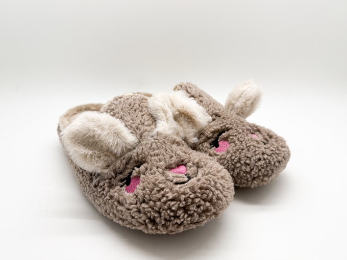 thies 1856 ® Organic Rabbit Slipper vegan taupe from COILEX