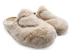 thies 1856 ® Rec Fluffy Heart Slipper vegan beige via COILEX
