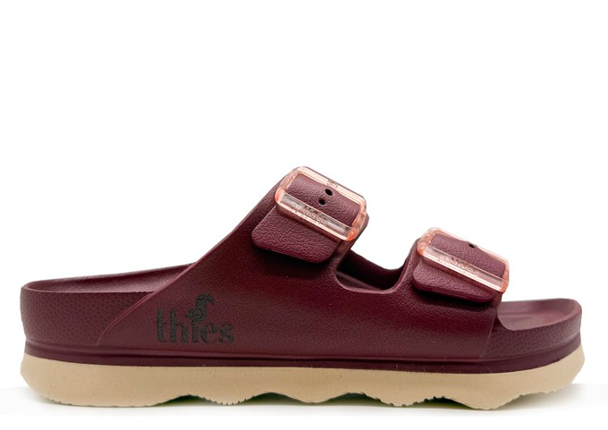 thies 1856 ® Ecofoam Double Sandal vegan bordeaux beige from COILEX