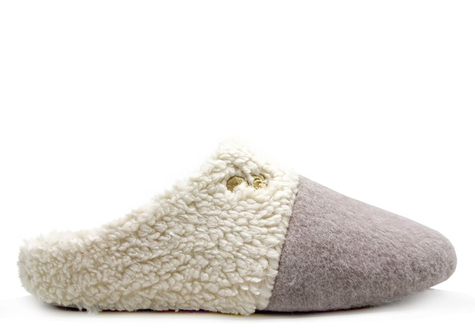 thies 1856 ® Organic Teddy Mix Slipper taupe from COILEX