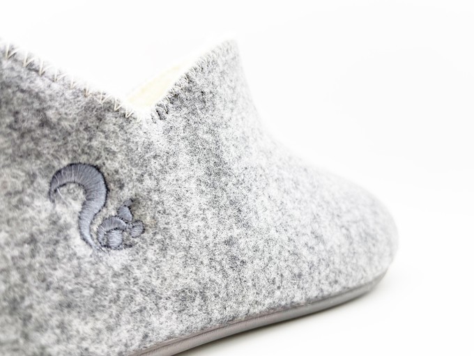 thies 1856 ® Slipper Boots light grey with Eco Wool from COILEX