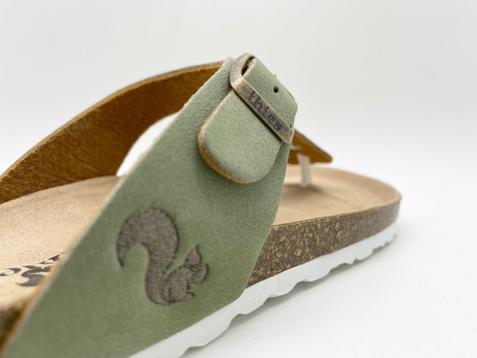 thies 1856 ® Eco Bio Thong Sandal vegan emerald from COILEX