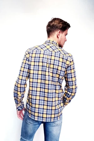Sustainable check shirt Kovale | navy gold grey from common|era sustainable fashion