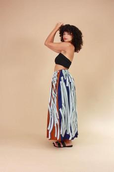 Jungle skirt dress brown blue via Cool and Conscious