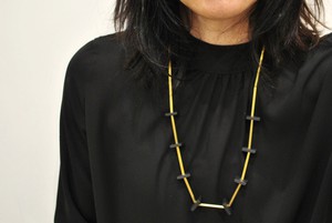 ETHNO brass and slate necklace. from Cool and Conscious