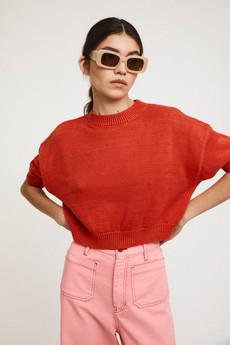 Patie sweater red via Cool and Conscious