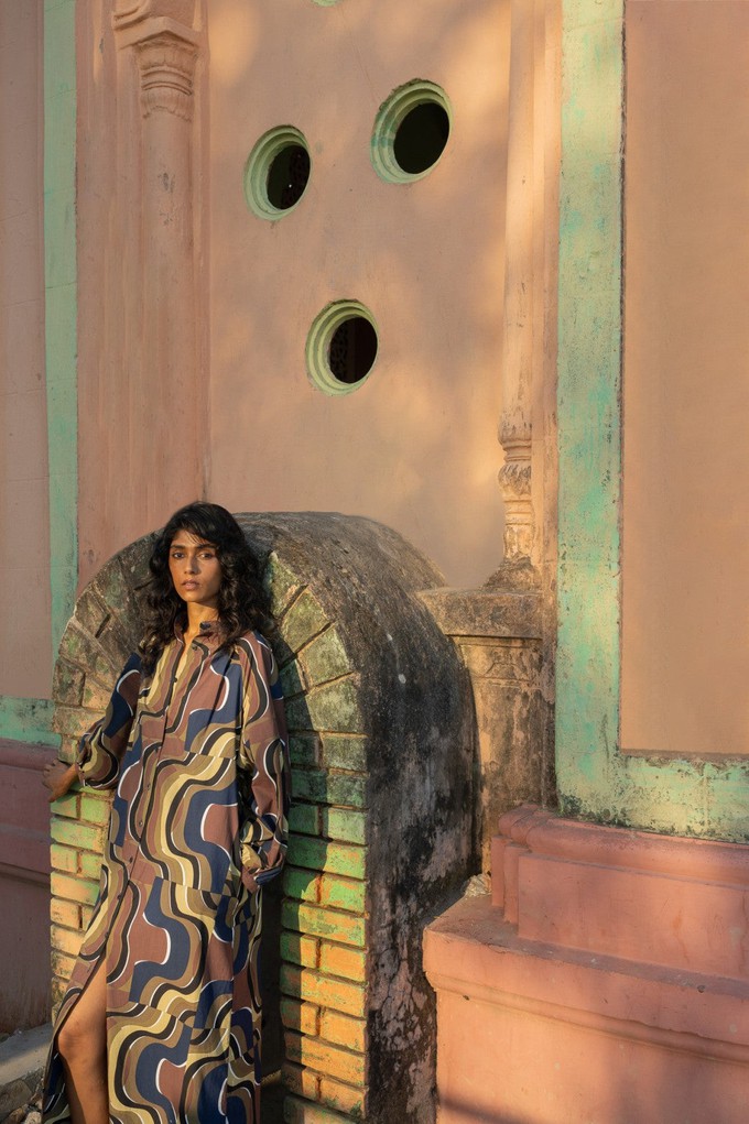 EULALIE BELARRA KHAKI DRESS from Cool and Conscious