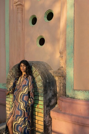 EULALIE BELARRA KHAKI DRESS from Cool and Conscious