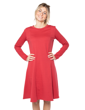 Marylin organic cotton dress - light red from CORA happywear
