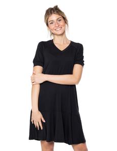 Organic Dress Eucalyptus Clara - black via CORA happywear
