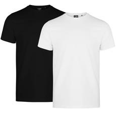 Double pack T-Shirt out of Organic Cotton - Brilliant White & Black via COREBASE