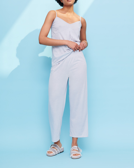 Cropped PJ Bottoms in Silver from Cucumber Clothing