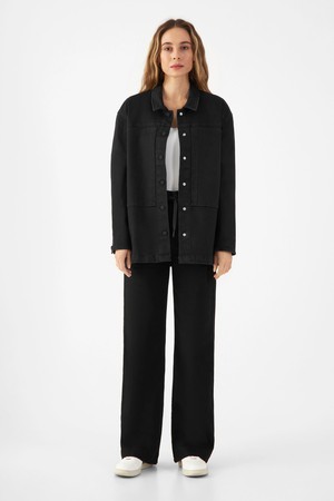 QUIET Jacket - Soft Denim Tencel - Black/Black - Womenswear from DAWN Denim