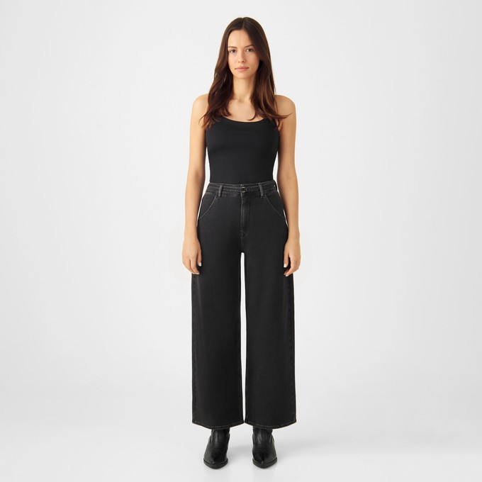 BLINK High Waist Culotte Jeans - Black Denim from DAWN Denim