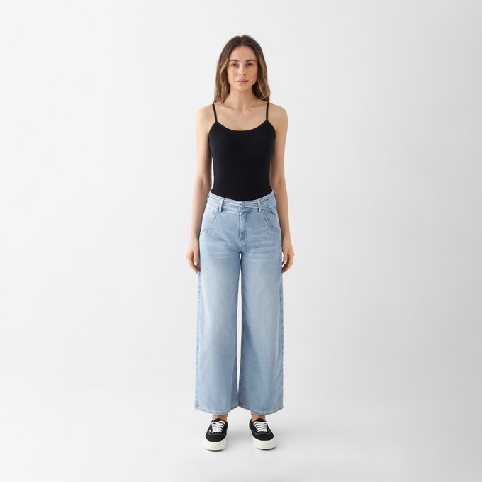 BLINK High Waist Culotte Jeans - Light Blue from DAWN Denim