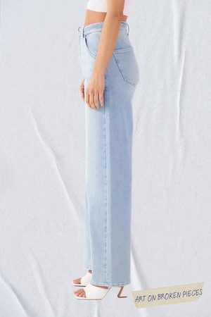 BLINK High Waist Wide - Light Blue - Art on Broken Pieces from DAWN Denim