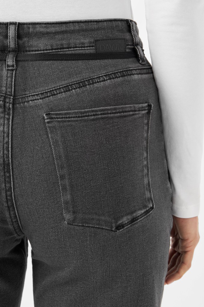 DEW Flared Cropped Soft Denim - French Pocket - Medium Grey from DAWN Denim