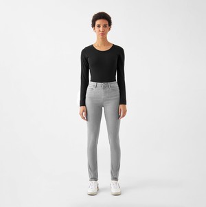 SUN UP Skinny Powerstretch - Basic - Silver Denim from DAWN Denim SUN UP Skinny Powerstretch - Basic - Silver Denim from DAWN Denim