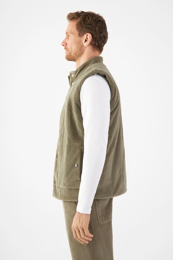 KASHEW Vest Corduroy - Padded - Sage Green - Menswear from DAWN Denim